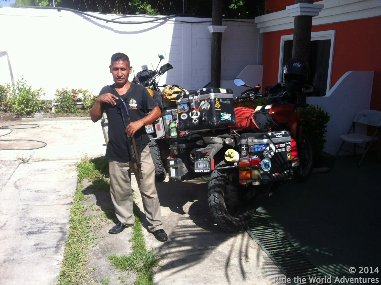 One of the security guards for the hotel. I think that the bikes will be safe!