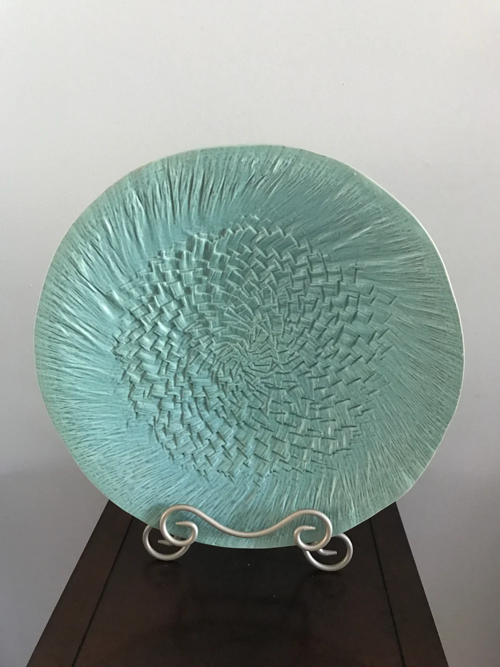 Aqua Ceramic Decorative Platter