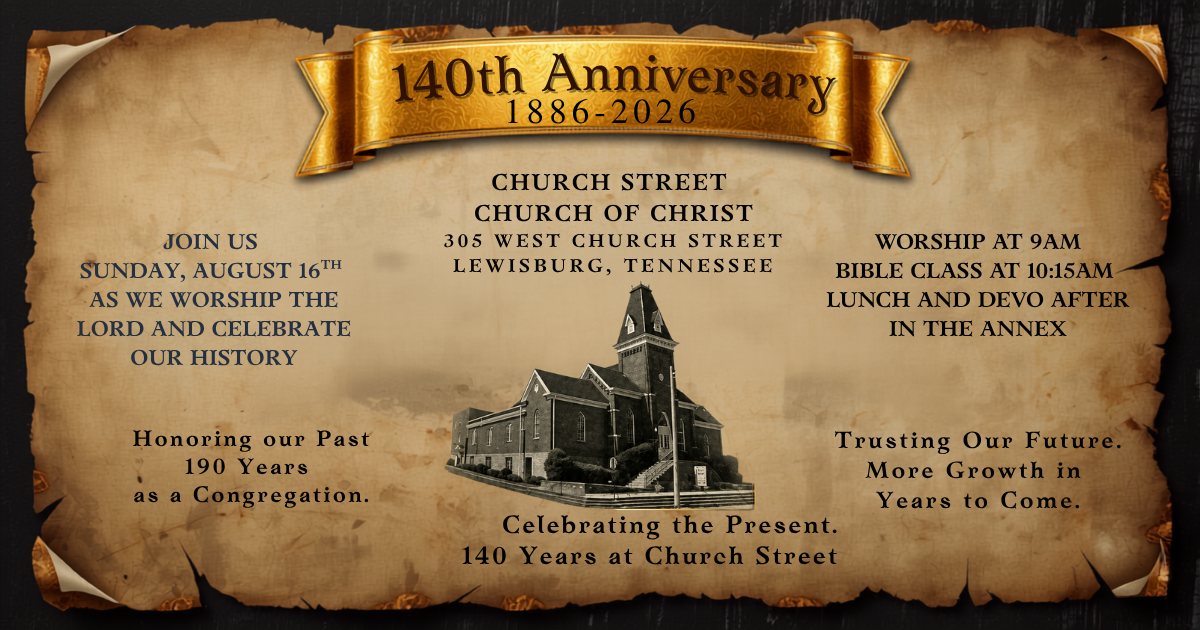 140th Anniversary of Church Street Location