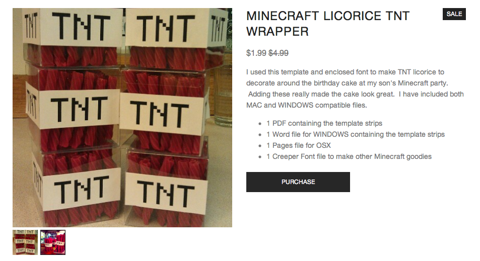 MINECRAFT LICORICE TNT