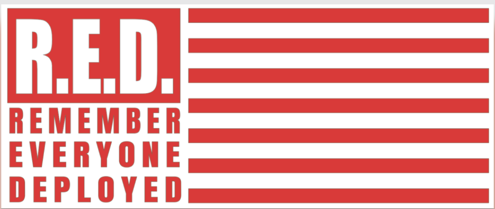R.E.D. REMEMBER EVERYONE DEPLOYED - Vinyl Banner