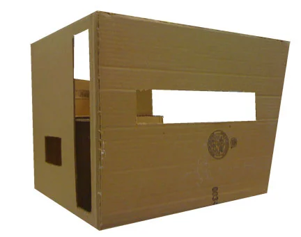 cardboard house 3/4 view