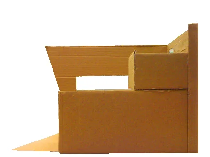 cardboard house side view