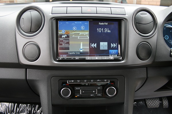 The Alpine INE-Z928Ei fitted to the VW Amarok by Automotive Integration.