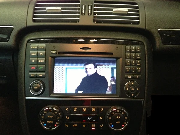 Digital Television on the factory Mercedes screen.