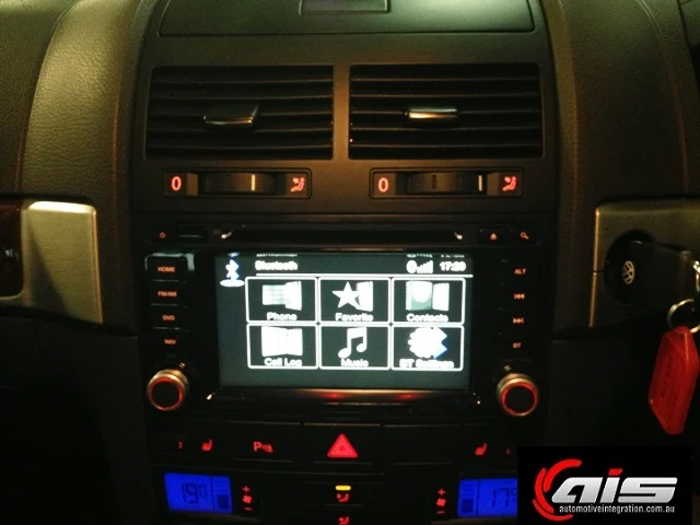 The Zenec illumination matches the rest of the dash controls.