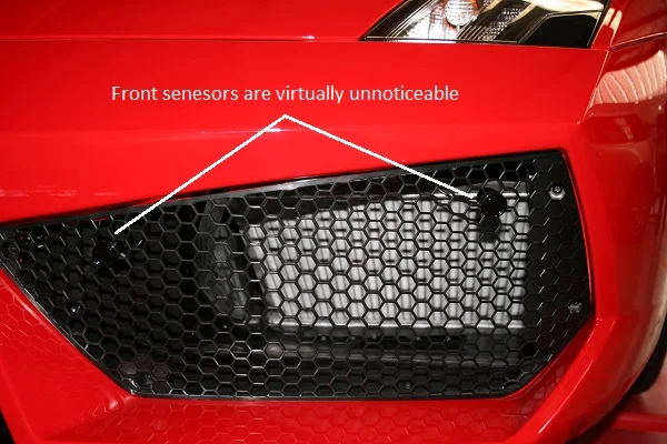 Front sensors see what the driver can't.