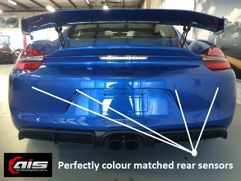 The rear sensors help with the restricted view due to the rear wing.