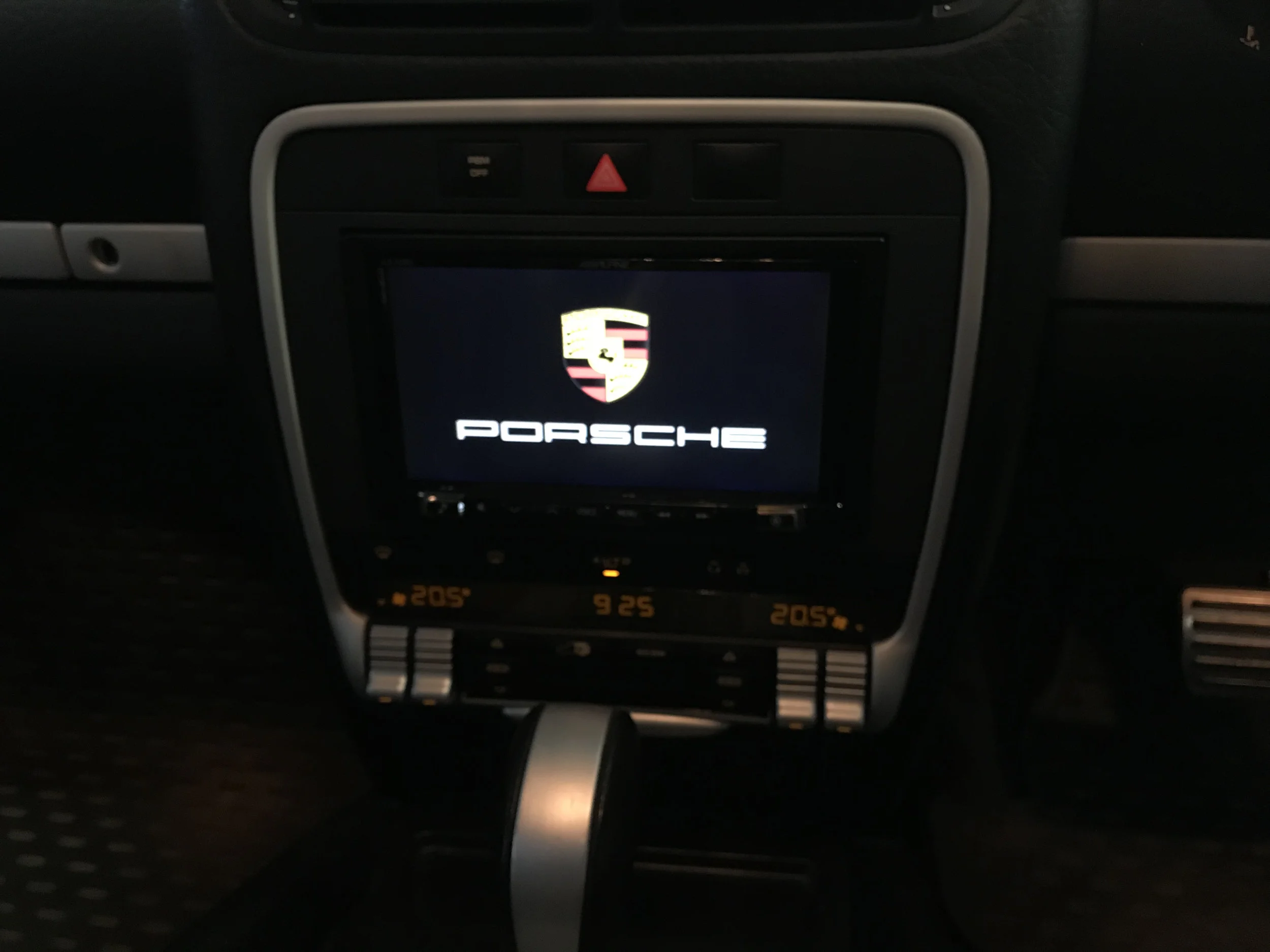 The Alpine system installed in a Porsche Cayenne