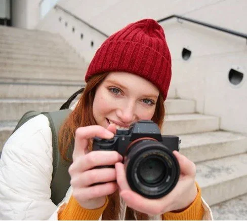 photographer on campus