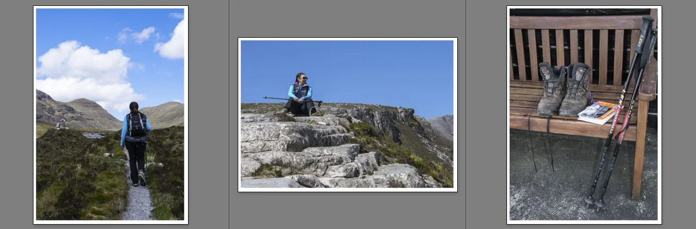 Mike Ford - a great sequence of images that tell a story of a day hiking. Carefully composed images that each show part of the day and are really well put together.