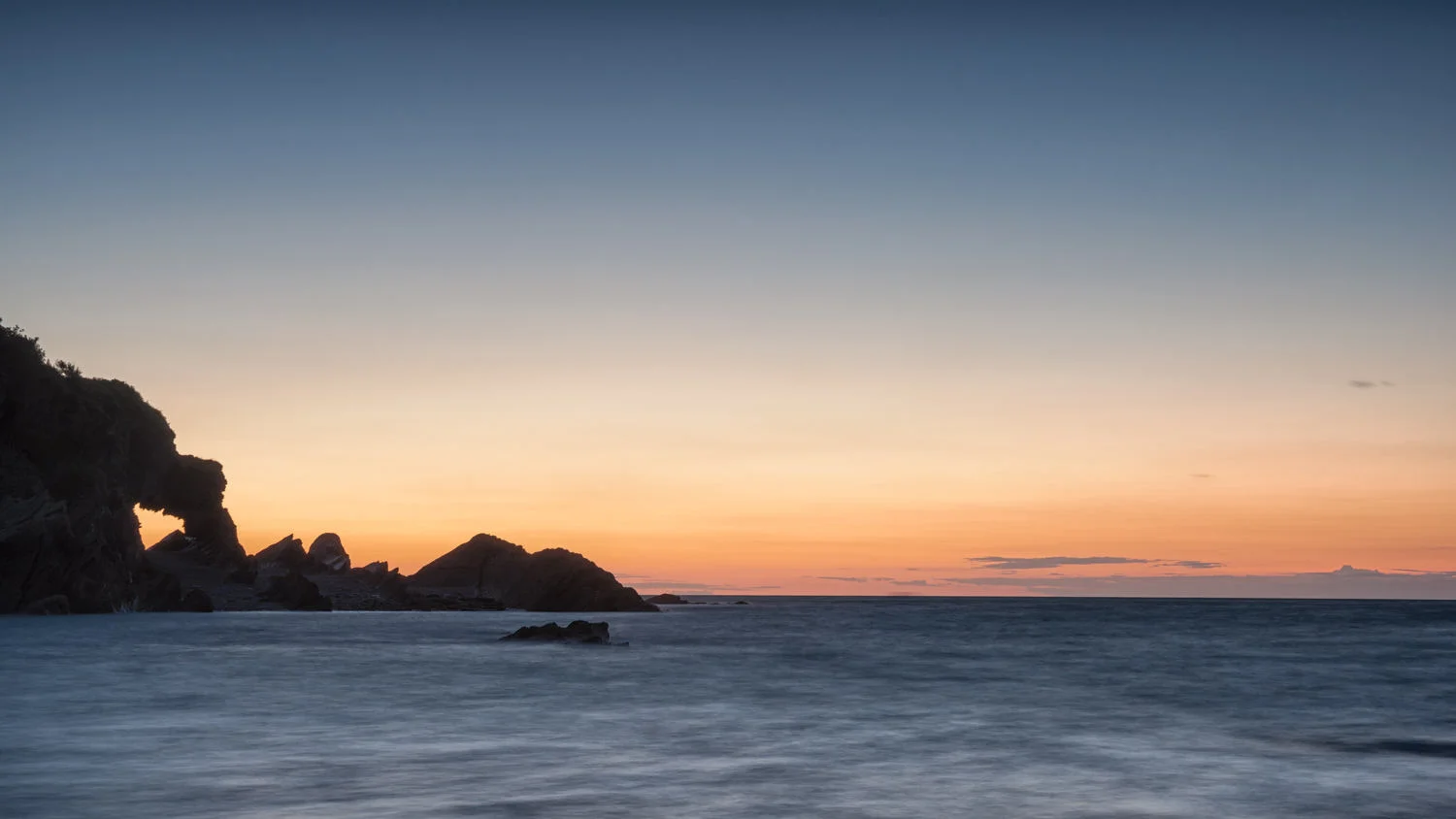 sunset on Hele brach taken with DSLR - long exposure using neutral density filter