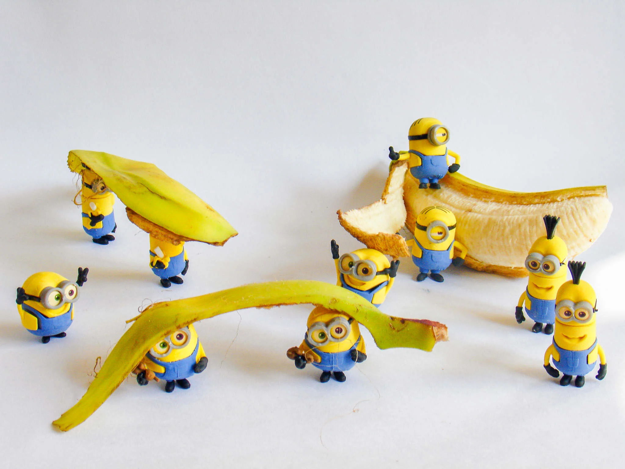 Title of Image:  Coffee Rescue Minion’s Banana RaidDescription: She fell in the cup making coffee her friend helps her.Minions are carrying banana to their blood – thirsty bedrooms and are going to make a hammock for a bed.How did you take the shot?…