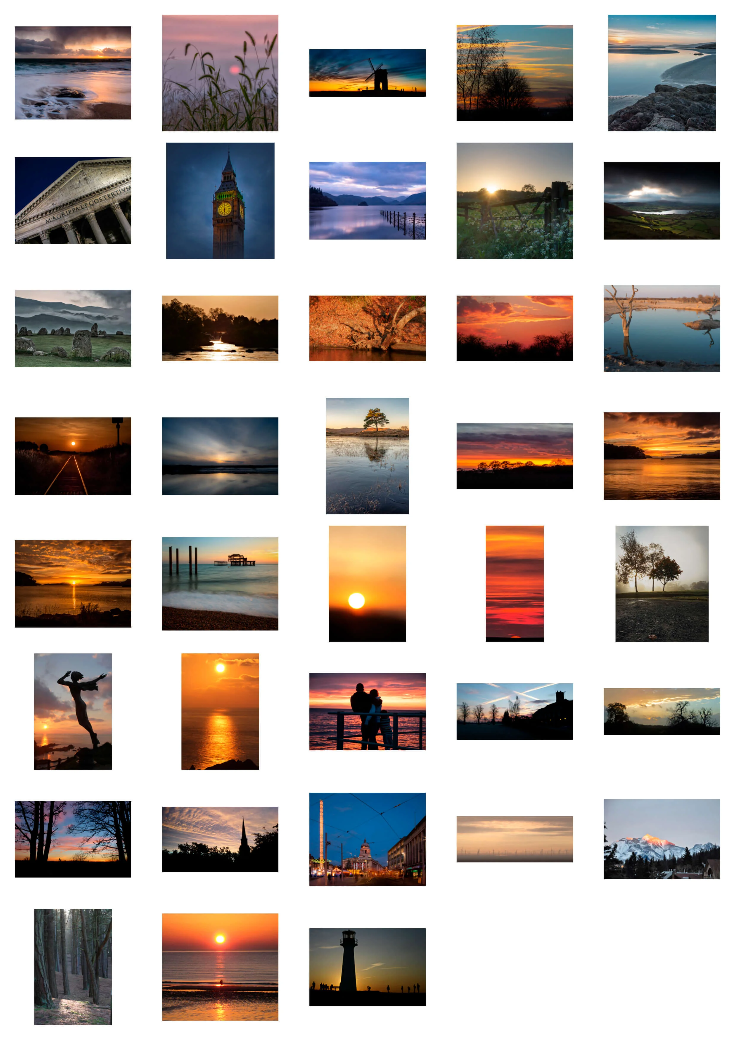Sunrise - Sunset Entries