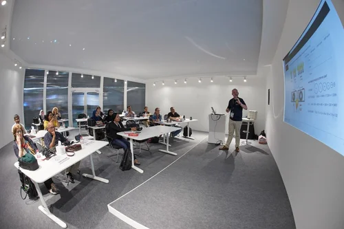 Corporate photography training session in a classroom, Coventry