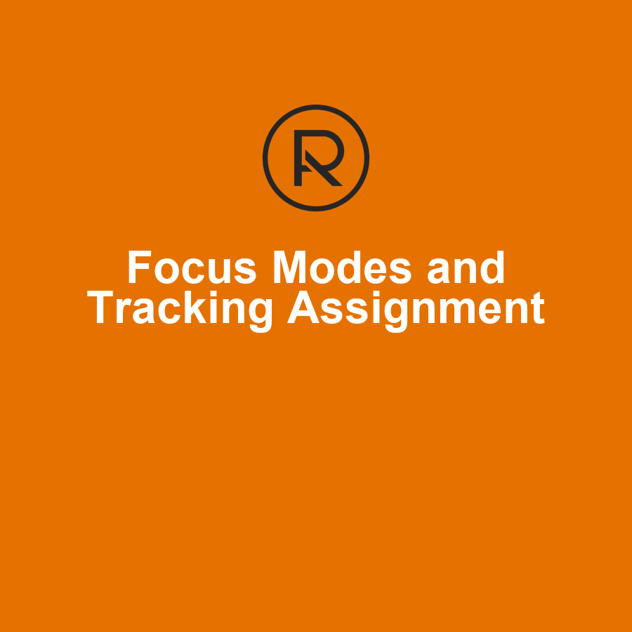 Focus Modes and Tracking Photography Practice Assignment