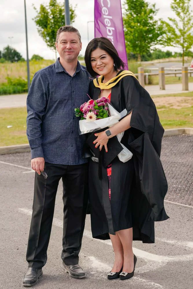 Graduation portrait photographed on location