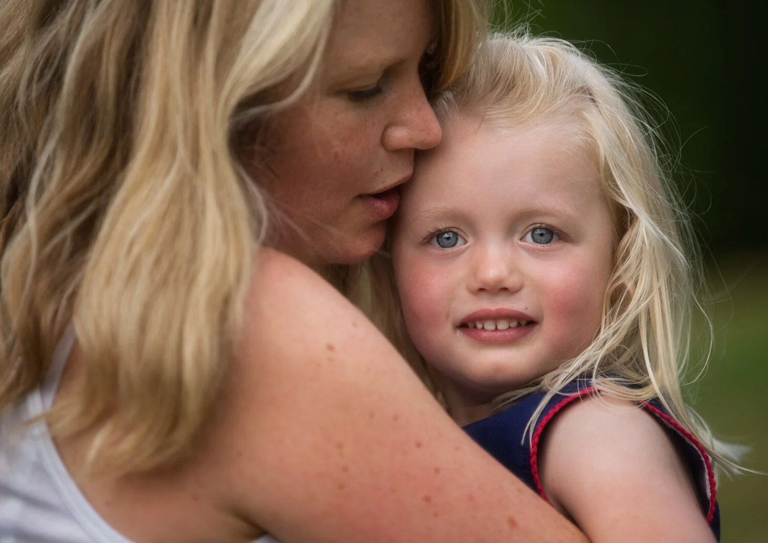 Mother and daughter portrait photographed on location