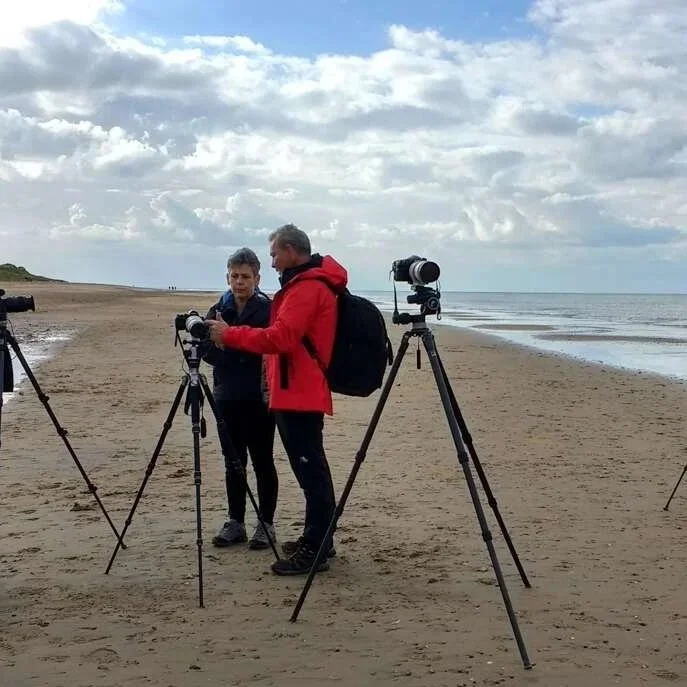 Student with camera taking notes or practising a simple exercise