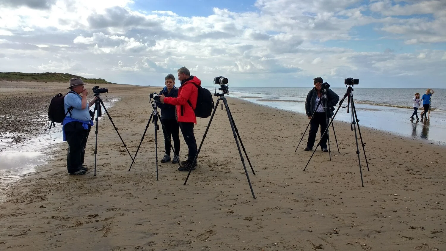 Student photographing outdoors or working on a practical exercise