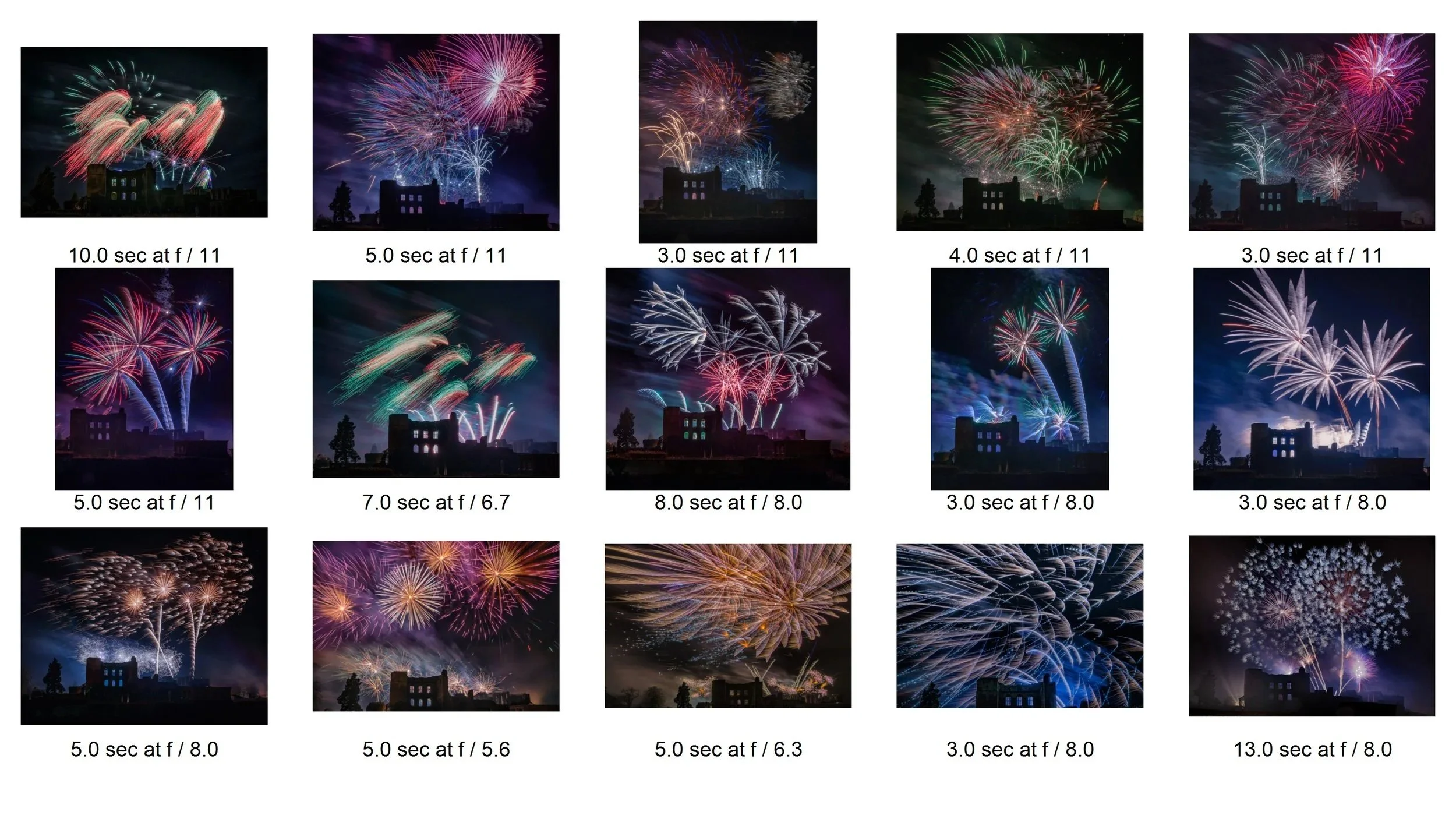 how to photograph fireworks
