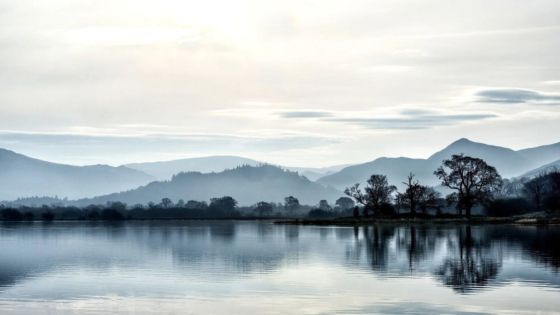 Bassenthwaite landscape with stronger contrast and increased tonal separation