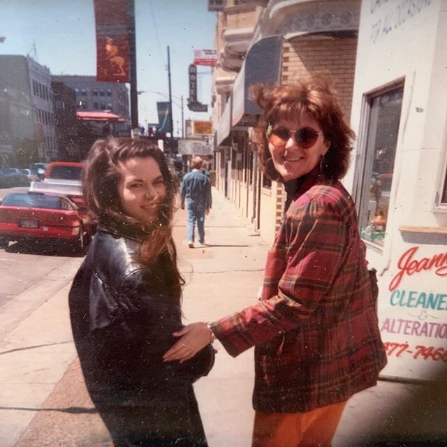 Happy Mother&rsquo;s Day to the best. Photo from a much simpler time, in Chicago (on Belmont?) Tegan thought you were a movie star when she saw this photo:) Love you so much ⭐️ ❤️🧡💚 ⭐️