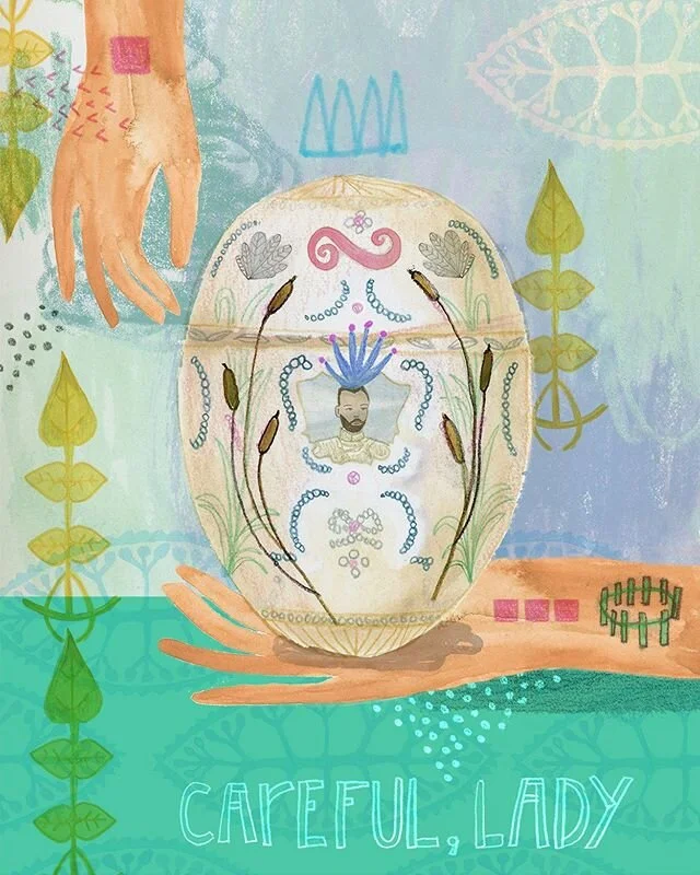 (don&rsquo;t drop it) 
Partially(mostly) made up Fabergé egg.
#sketchbooking #coloredpencil #careful #pattern #theartbeatclub #kickartebeatcourse