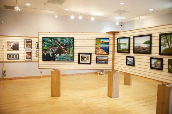 Some of the artwork, available for purchase at the Visitor Centre