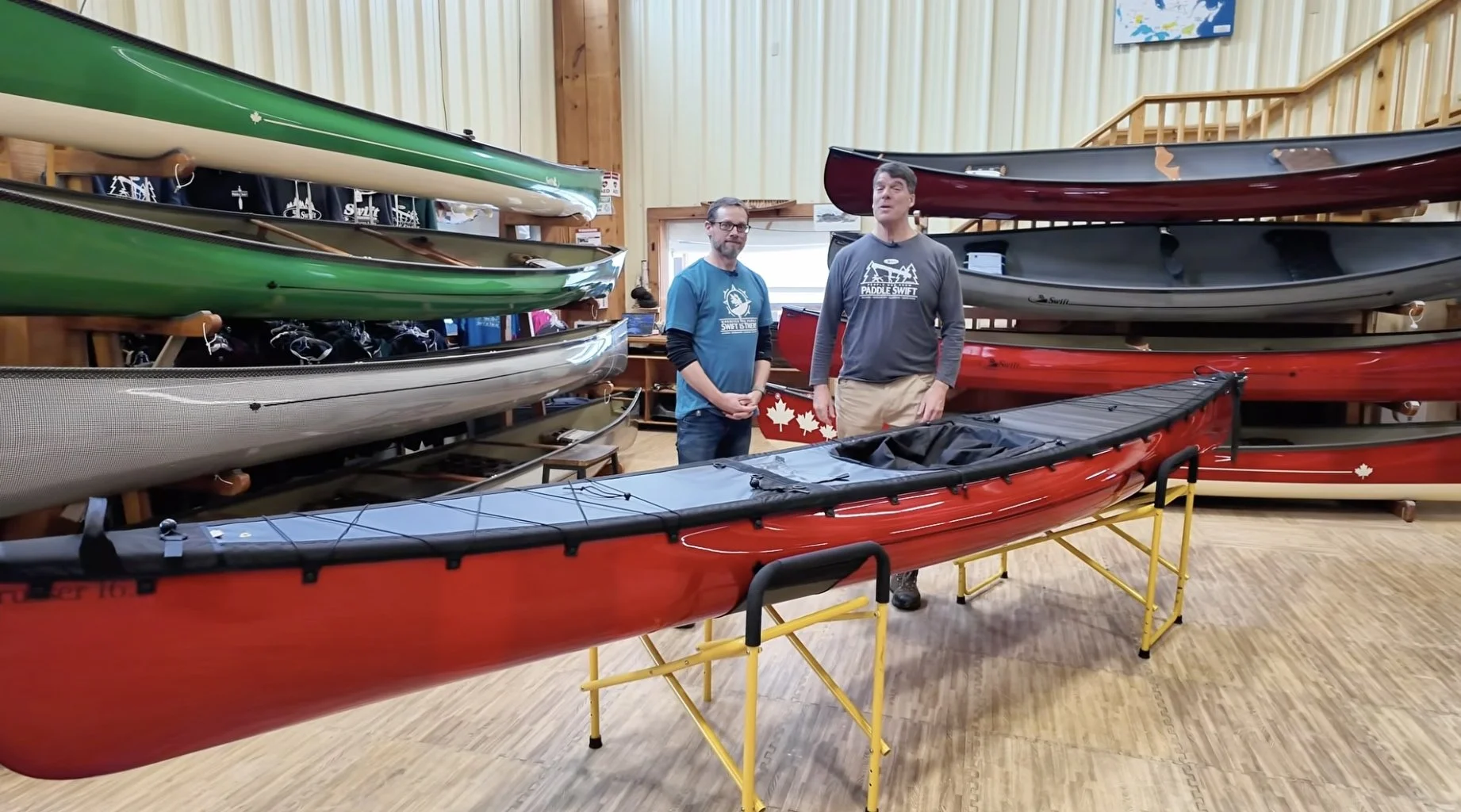 Swift: Outfitting &amp; Installing A Custom Canoe Cover With Red Leaf Designs