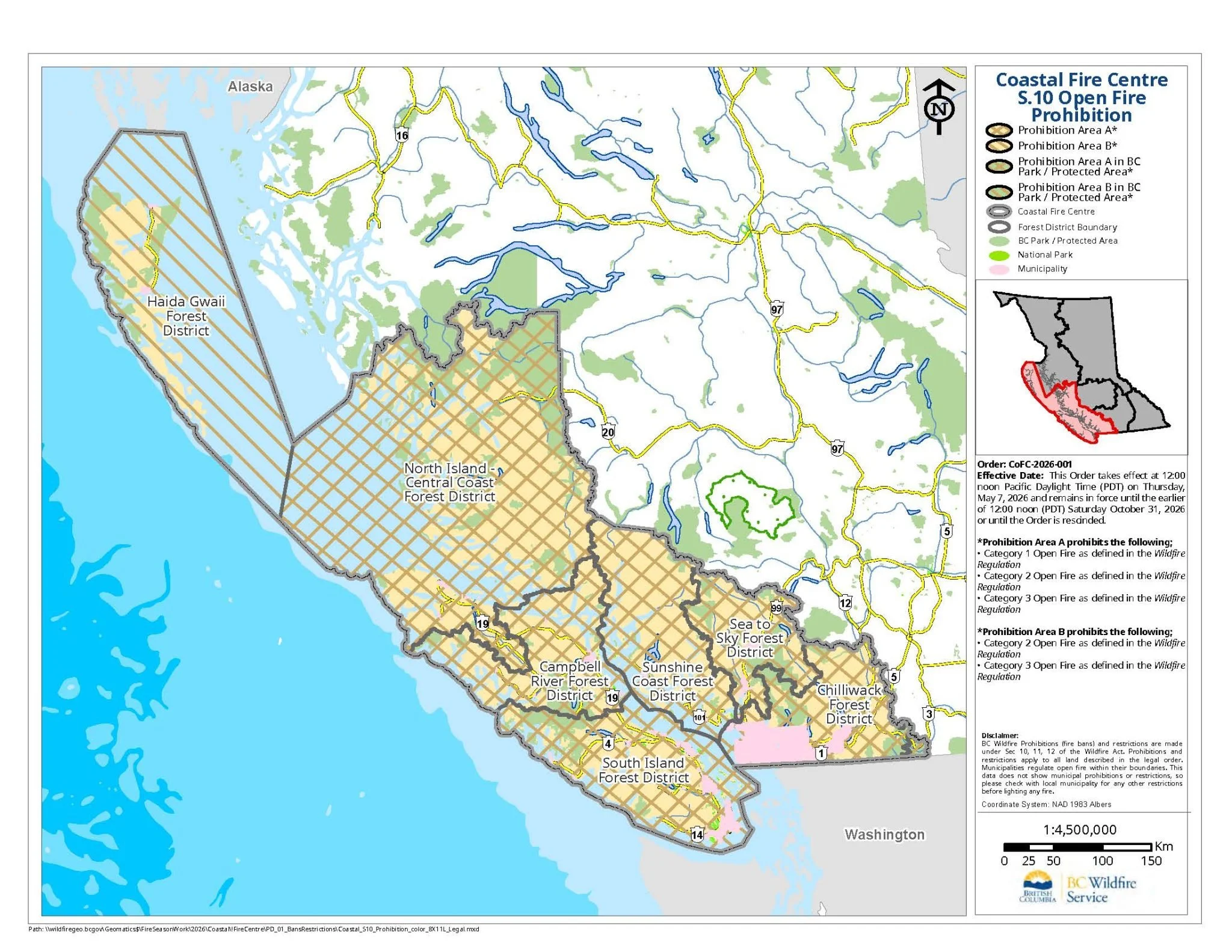 Campfires Are Now Banned Across B.C.'s Southern Coast