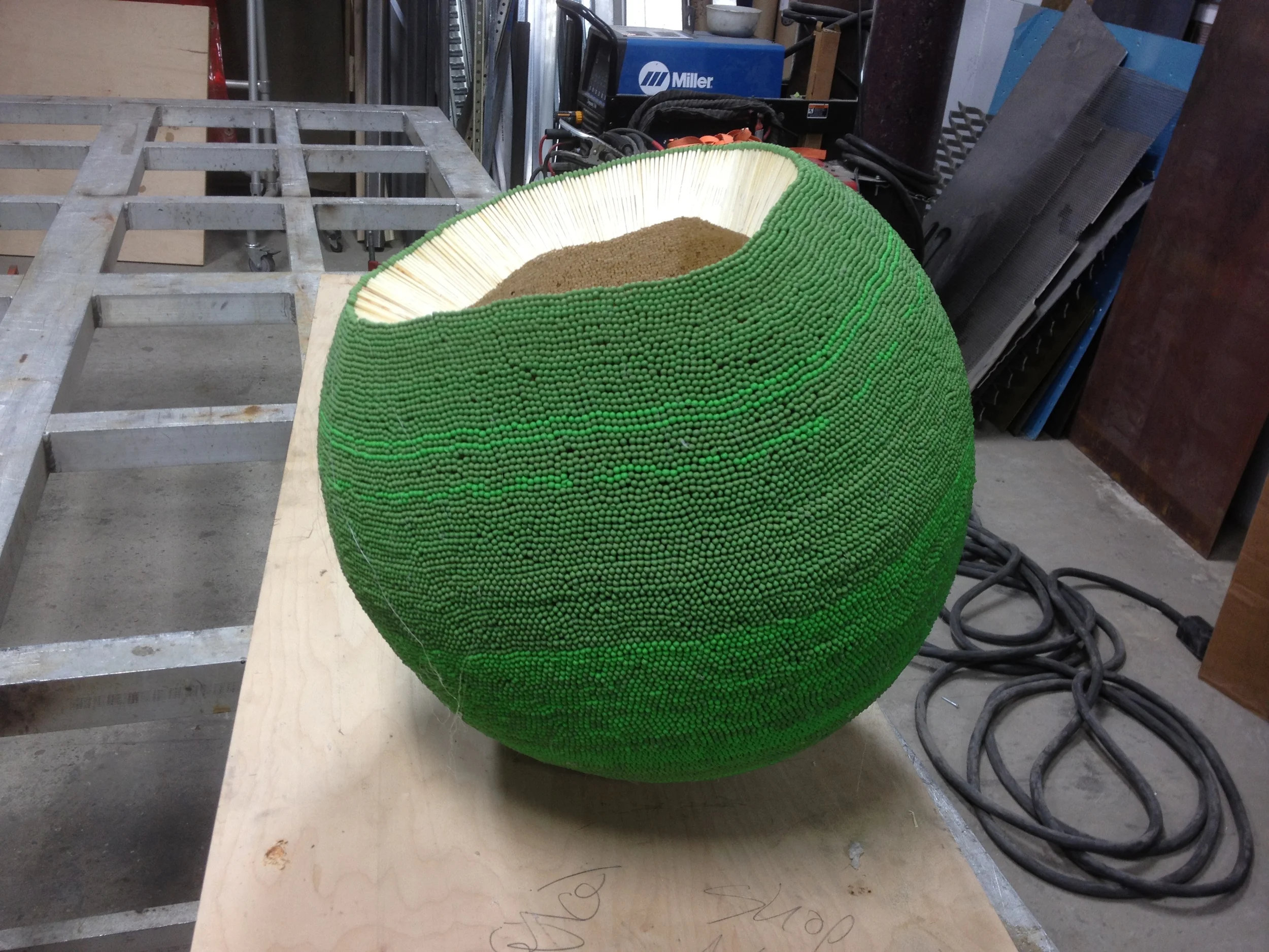  So close but so damn far.  It also got harder to place the matches as I had to reach inside the curve.  Also it should be noted that I was doing all this work in a metal shop so it was a lot of fun to keep sparks away from this.  Huge thanks go out 