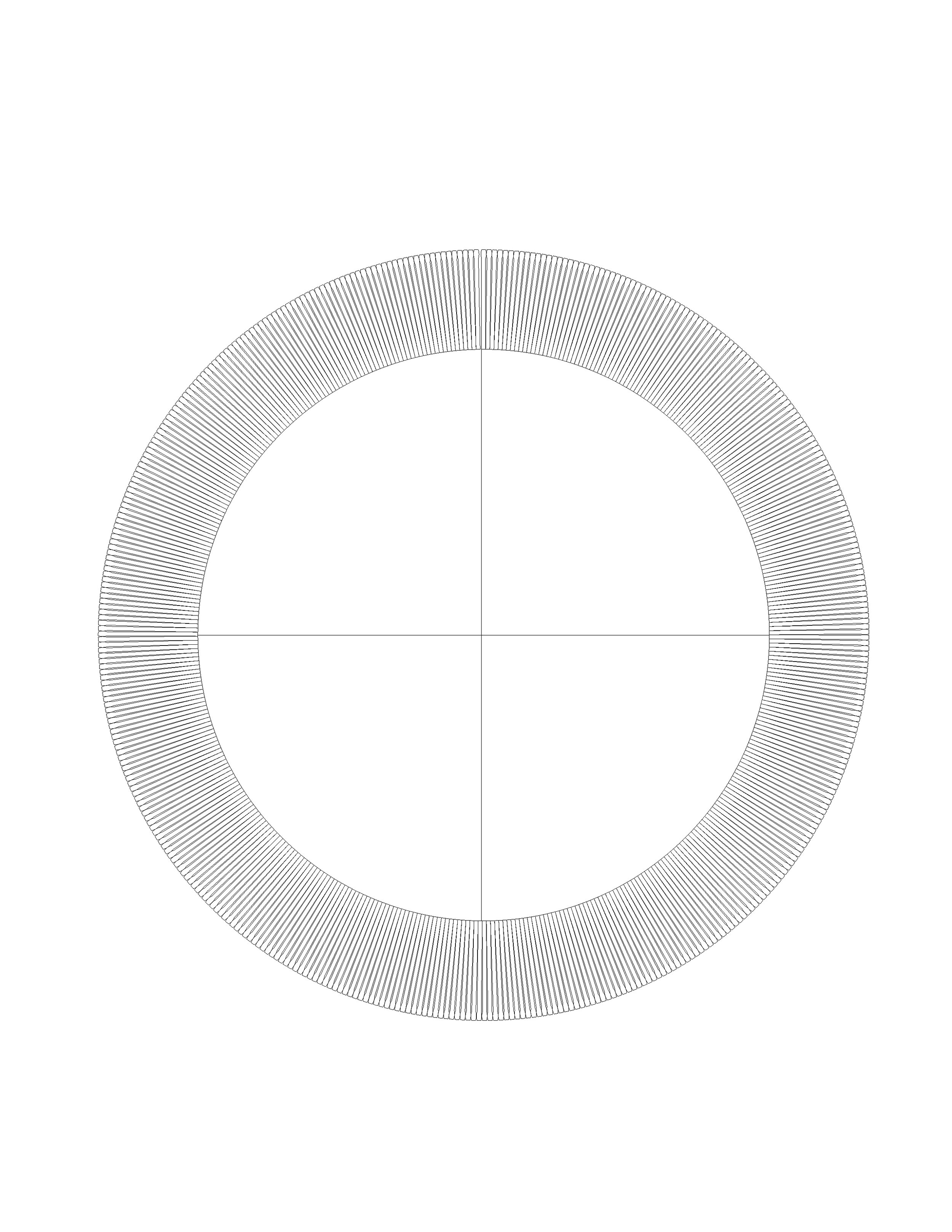 I used that 0.82 degree angle to help me find the circle that the matches would create based on their shape. According to the program, if all matches are created equally (which they are not) then I would get a circle comprised of 439 matches that i