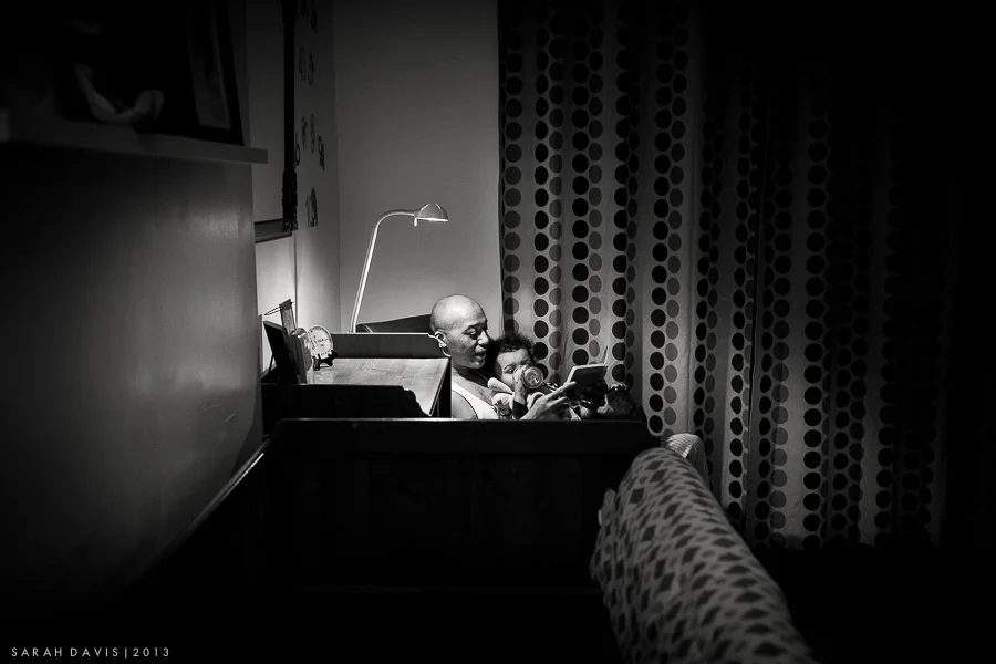 First night in his new room