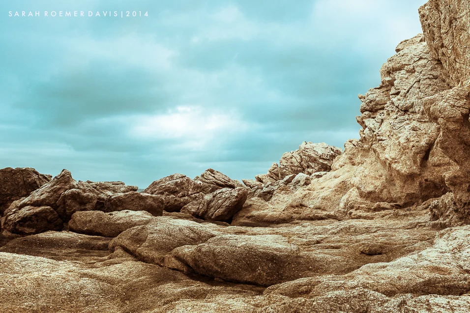 Rock formation along Chileno Bay Beach in Los Cabos, Mexico