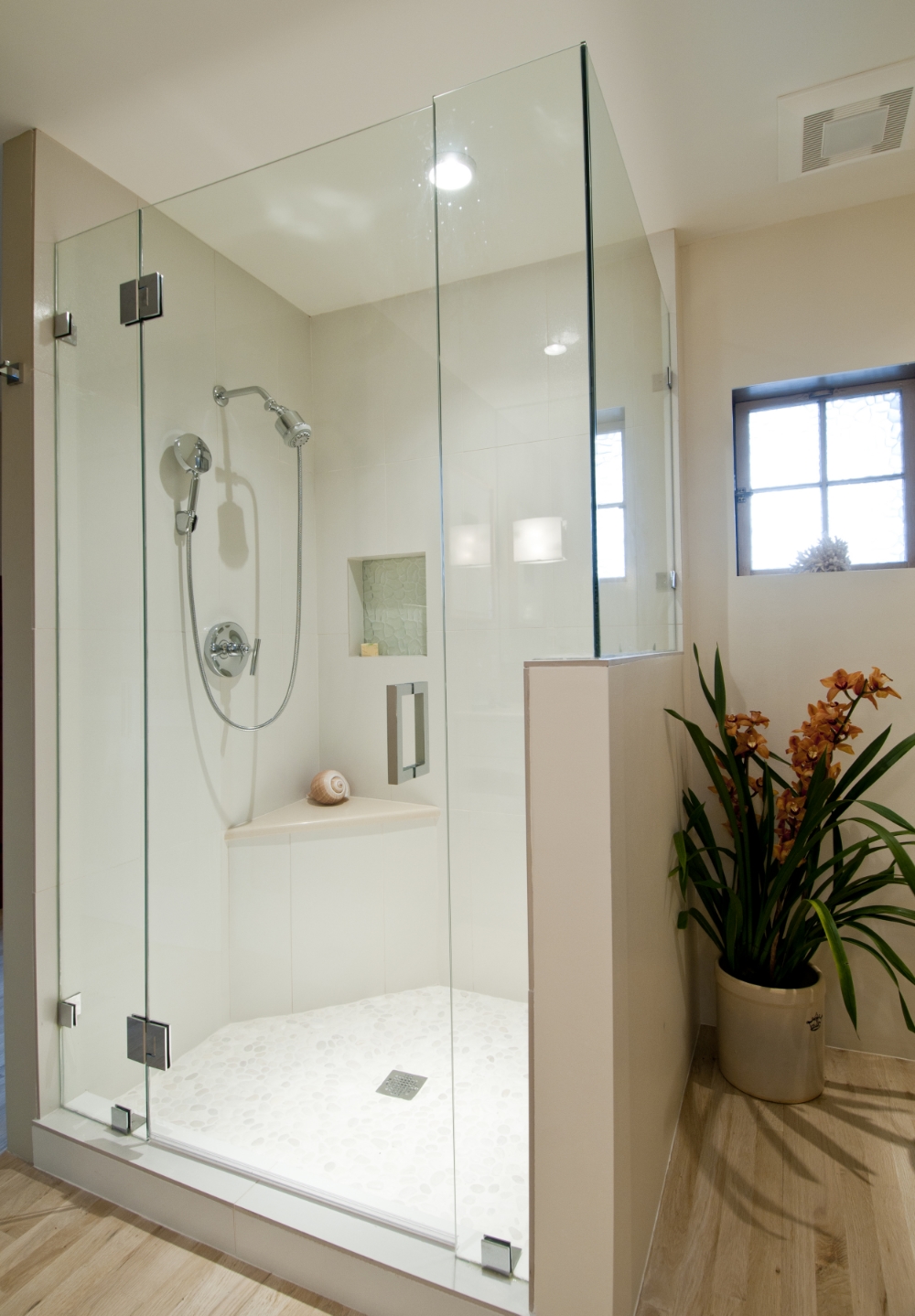 Master Walk In Shower Design by Jennifer Ashton, Allied ASID