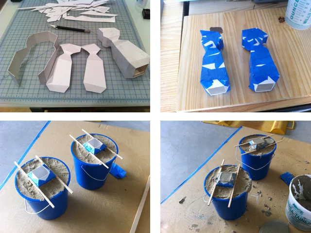 3D modeled to create the cardboard mold