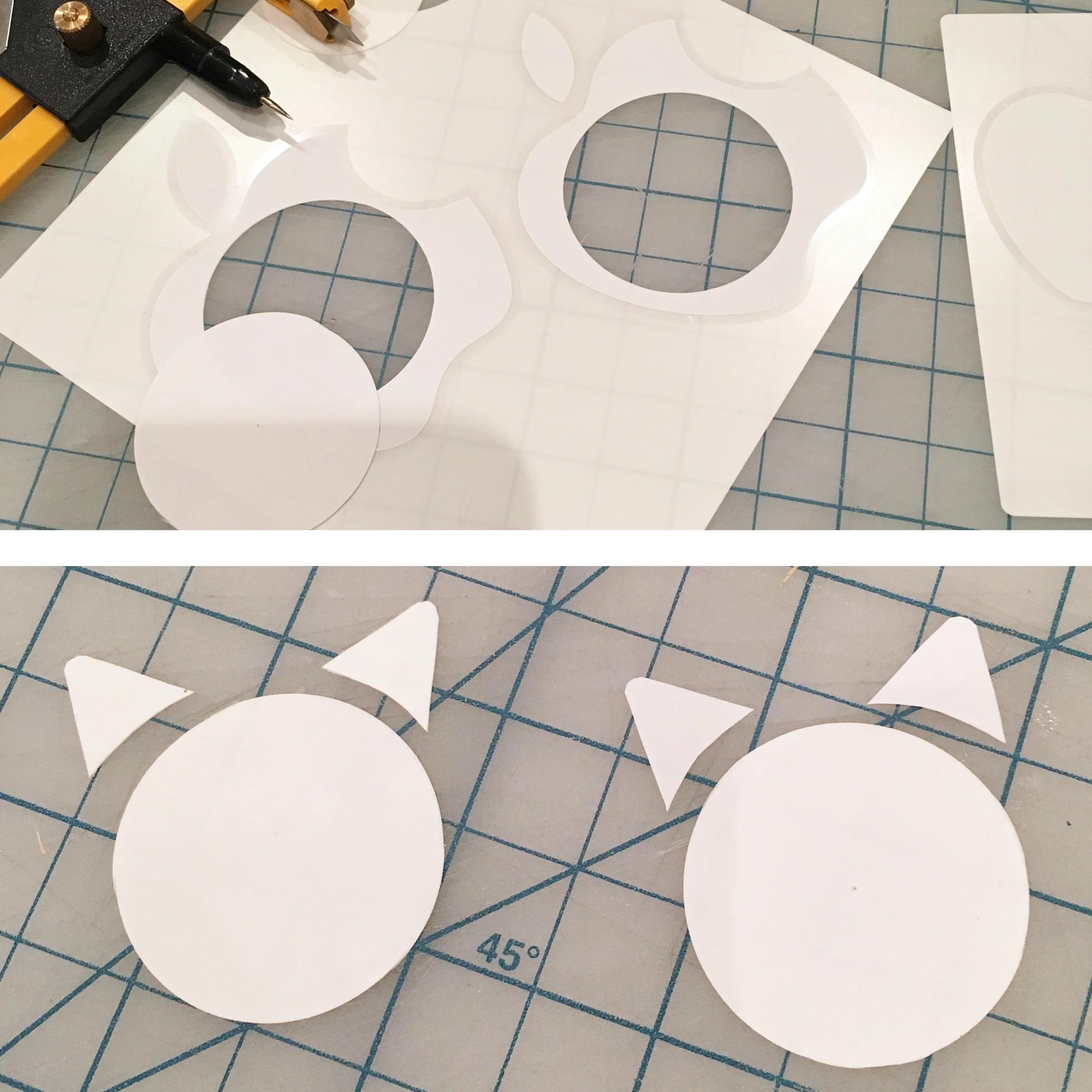 Use those Apple stickers and make a cat logo!