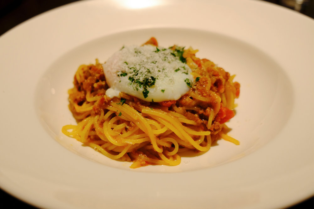 Meat Sauce Pasta with Egg