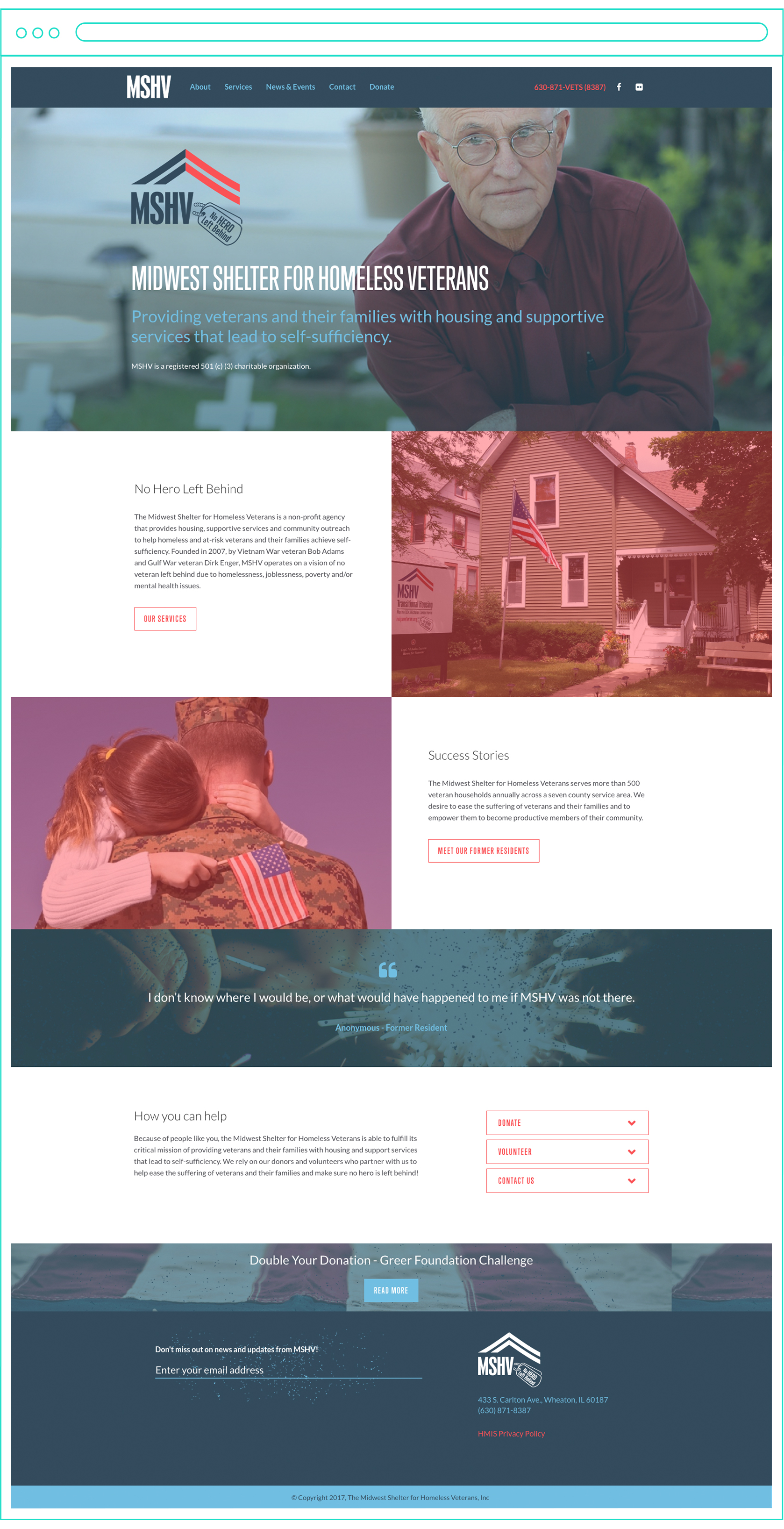 The site includes a custom Constant Contact Plugin built for CraftCMS.