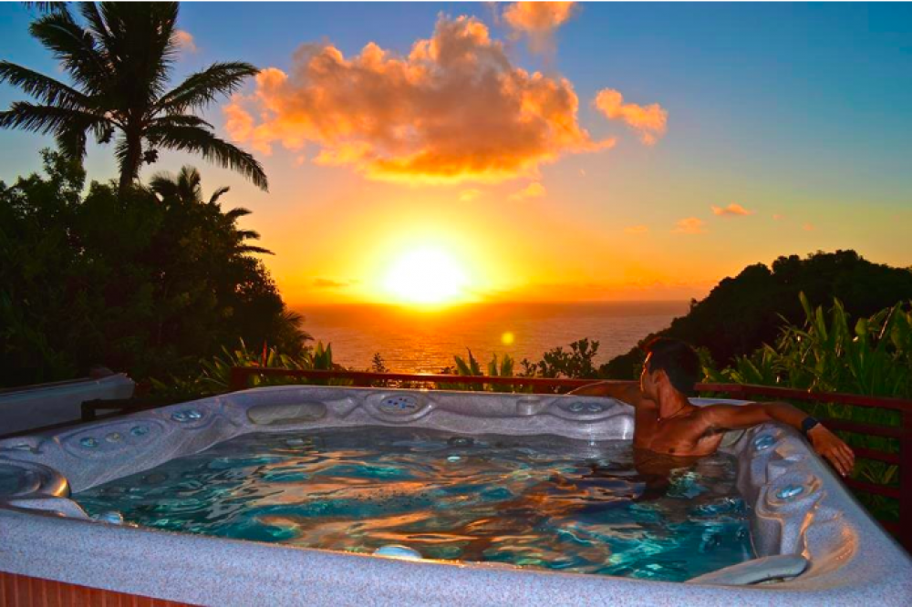 View From Villa’s Hot Tub