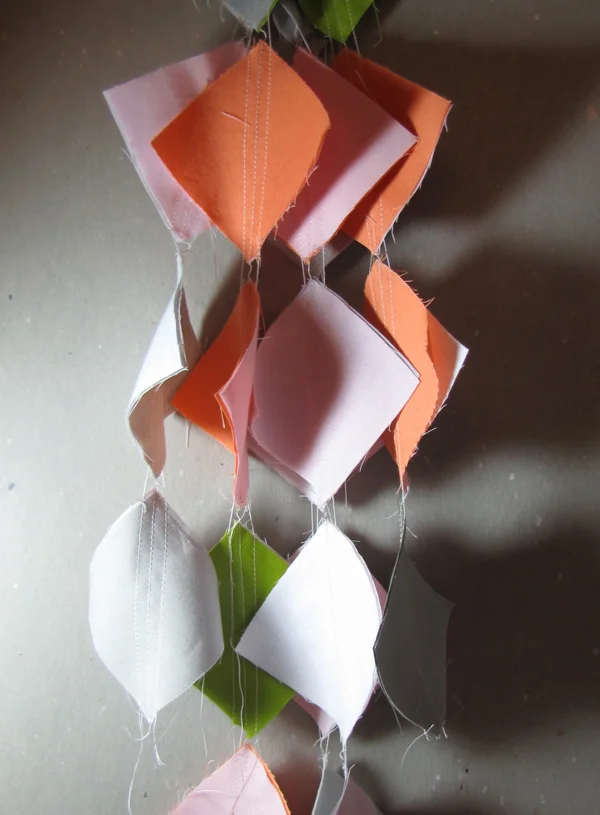 half-square triangles in chained piecing mode