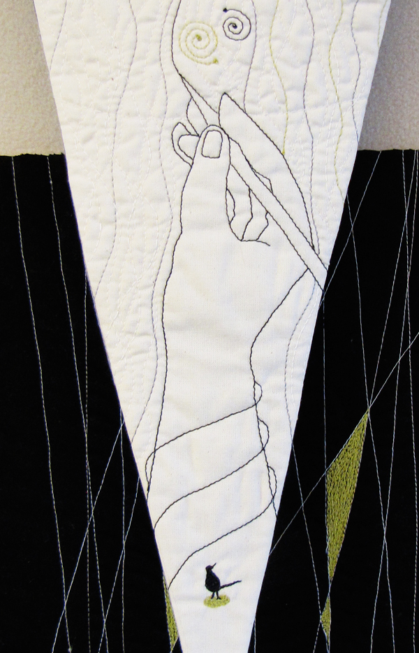I am 90% done with a quilt guild challenge in which we were to design a flag that represents our creative journey.