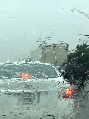 My trip home was damp and slow, a wreck stopped the highway for over an hour.