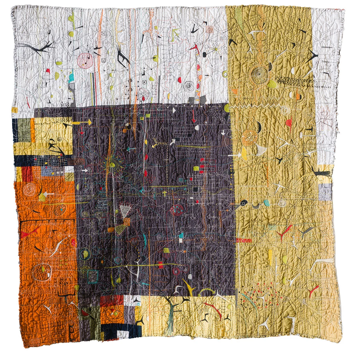 Chaos Ensues, 32” x 32”, Paula Kovarik