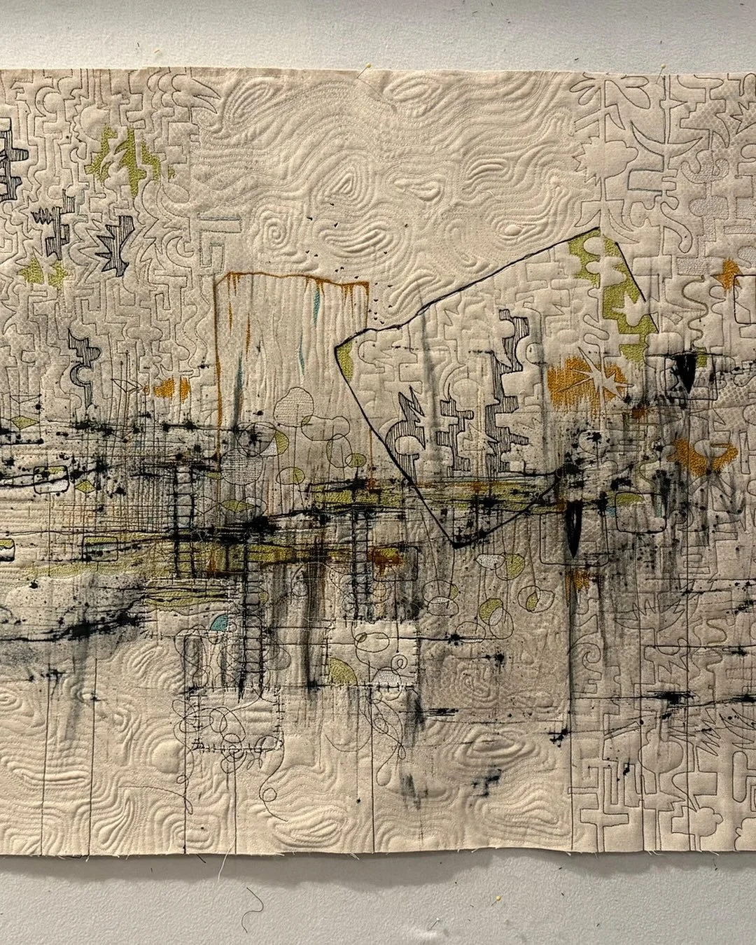 Today&rsquo;s stitching. Fini.#stitching #freemotionstitching #dependsonyourpointofview