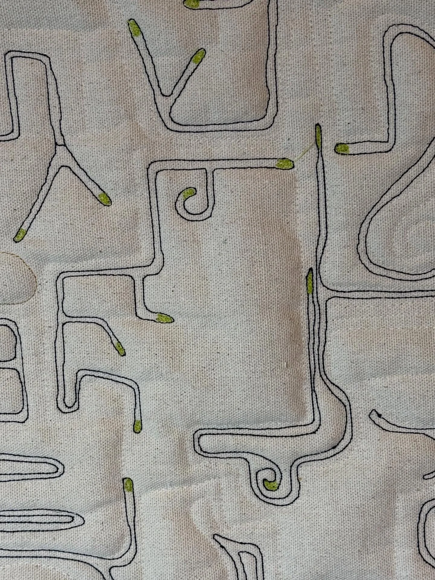 Today&rsquo;s stitching. Wigglers. #stitiching #freemotionstitching #art #fiberartist