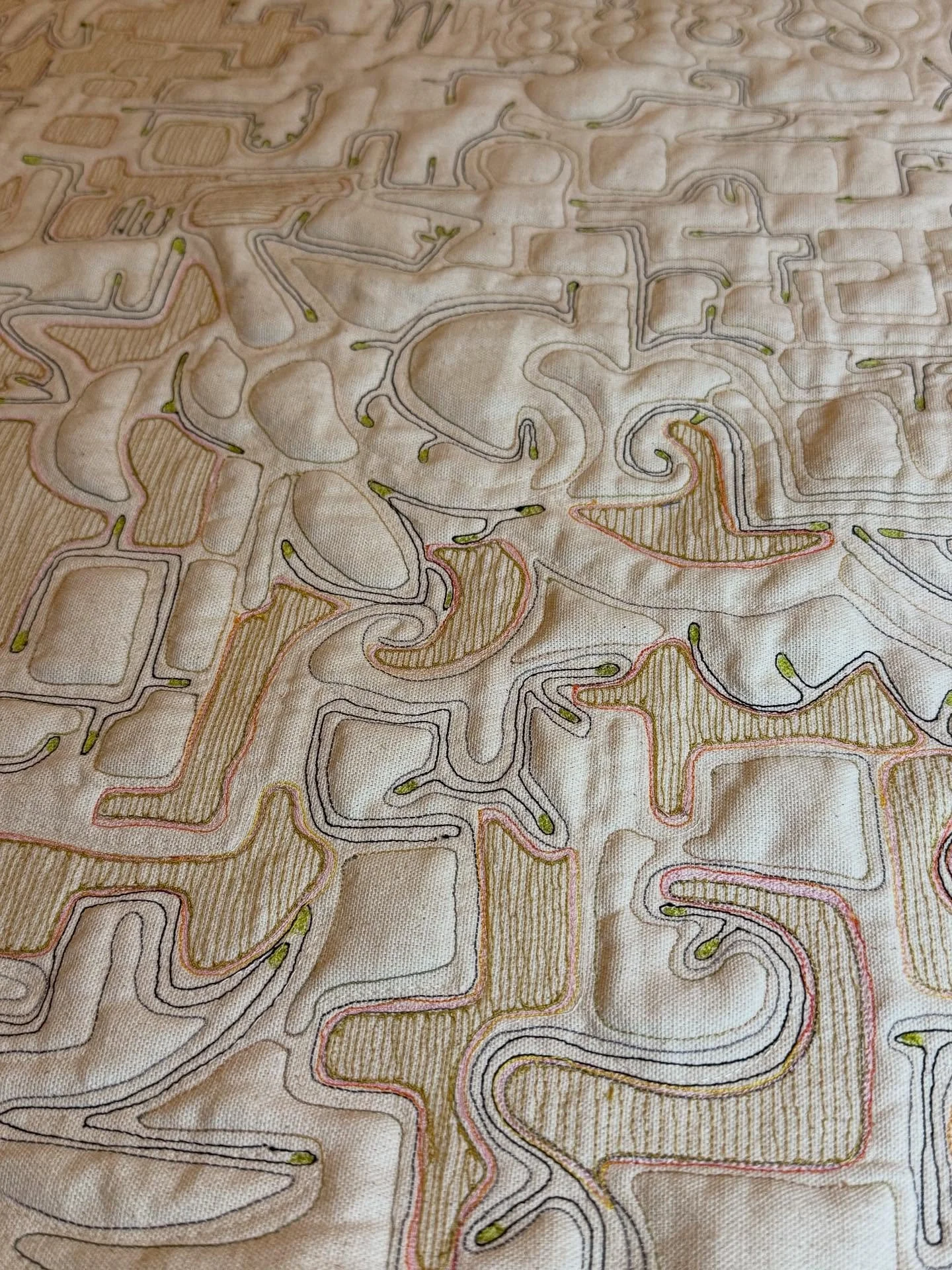 Today&rsquo;s stitching. #freemotionquilting #art #fiberart