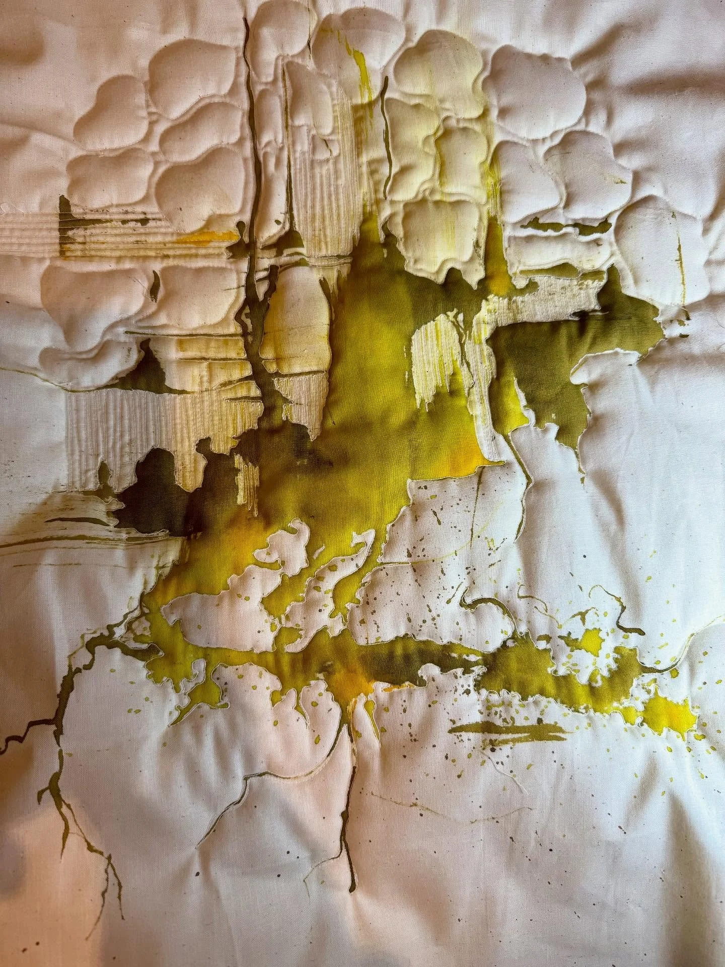 Today&rsquo;s stitching. Inkblot. #freemotionquilting #stitching #art #fiberart #workinprogress