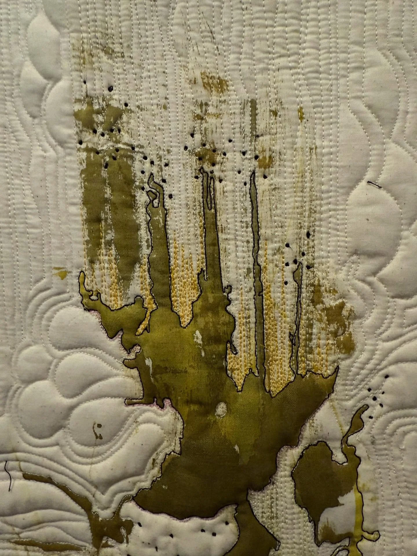 Today&rsquo;s stitching. Experimenting with texture. #freemotionquilting #stitching #art #fiberart #